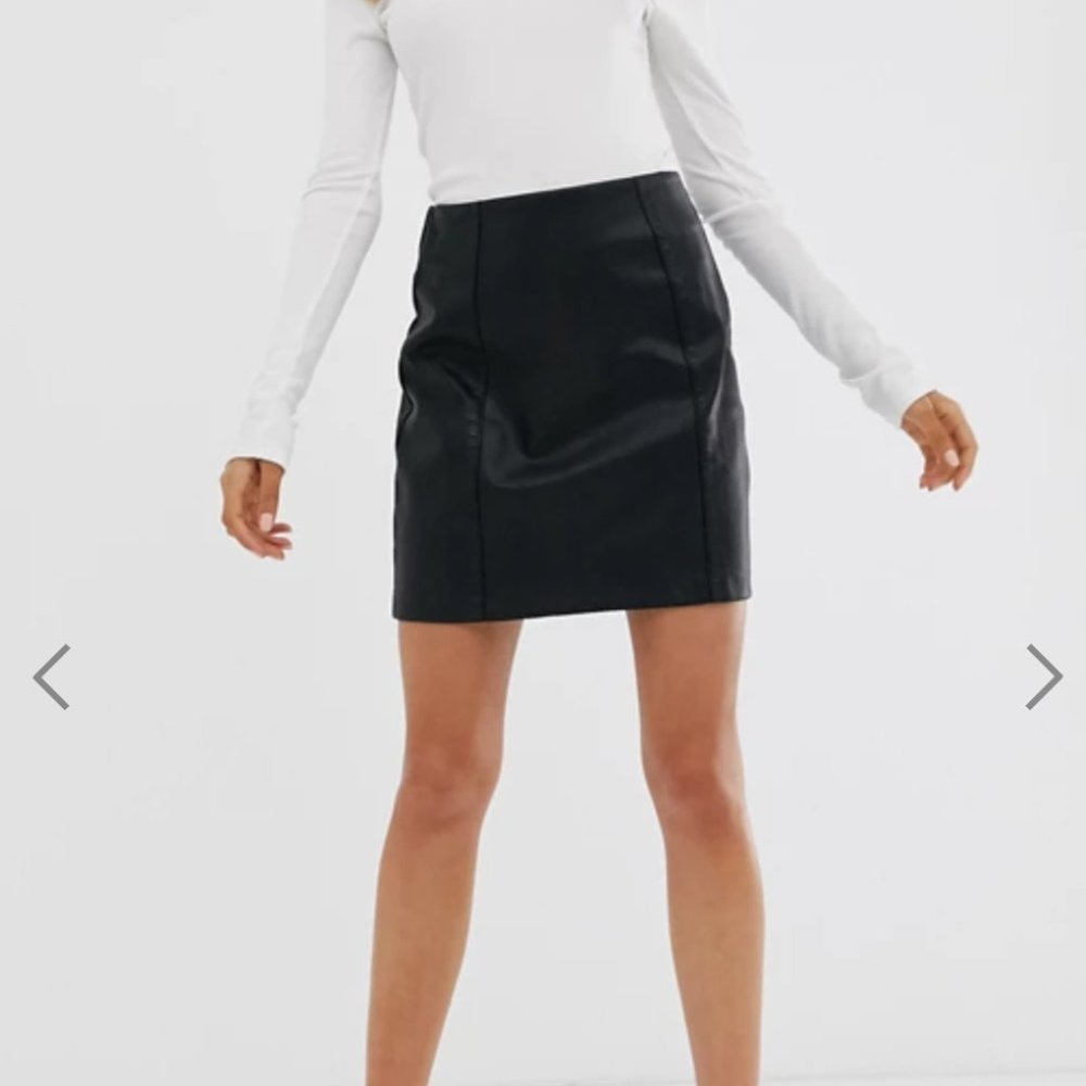New Look leather mini skirt